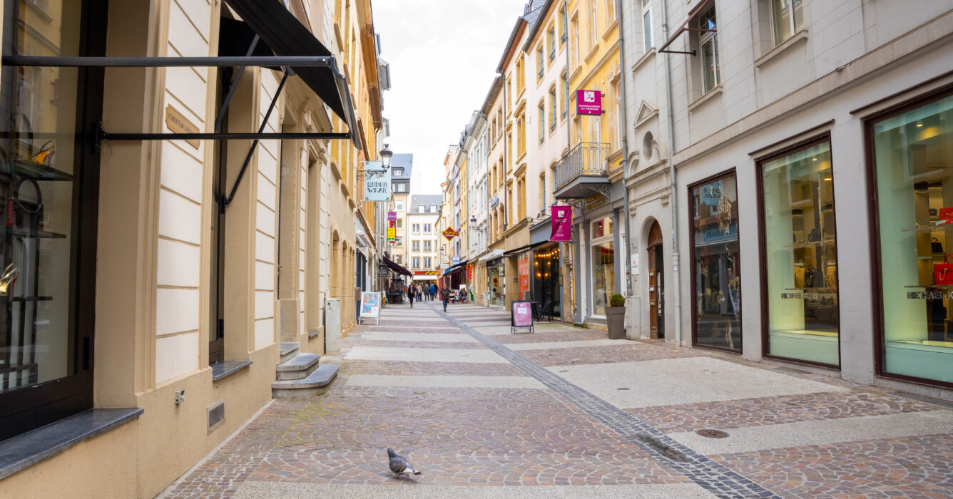Rue commerçante de Luxembourg ville