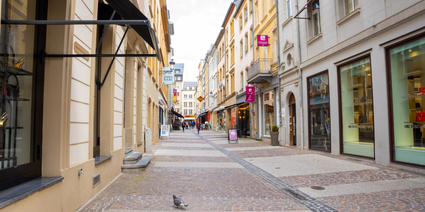 Rue commerçante de Luxembourg ville