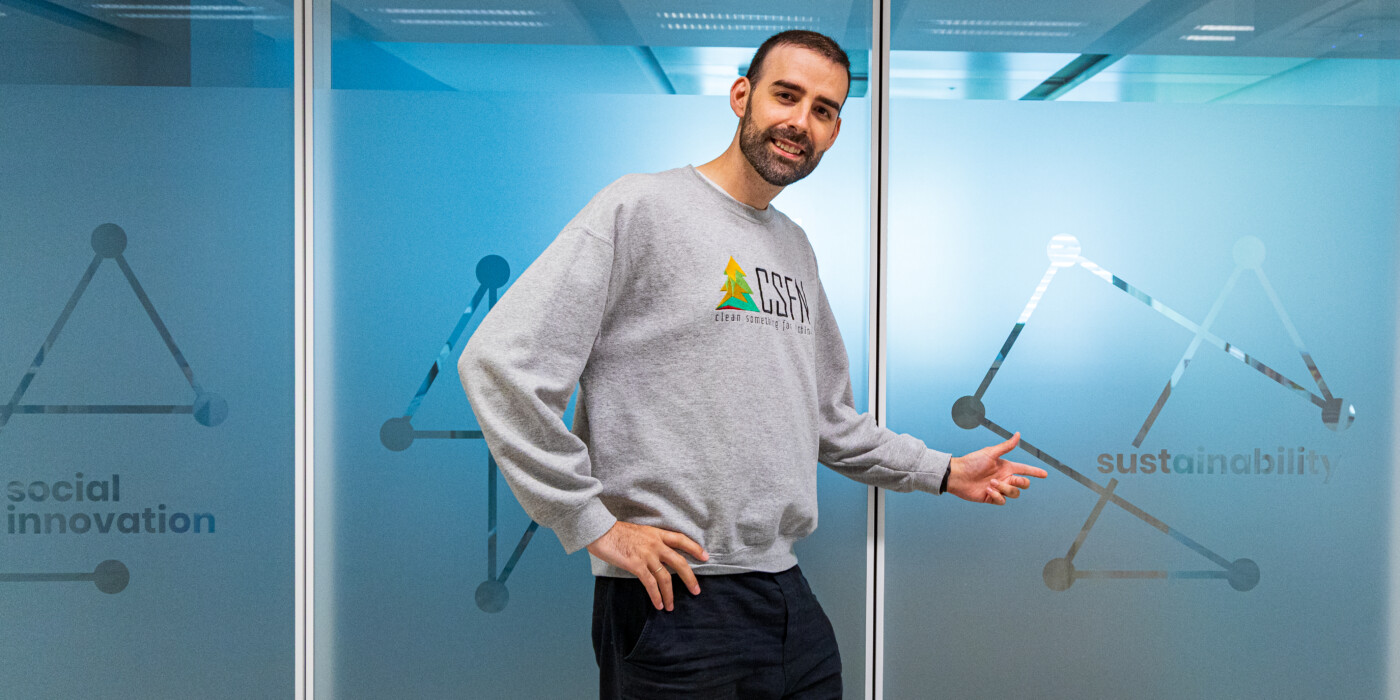 César Gonzalez-Fernandez dans les locaux du Social Business Incubator