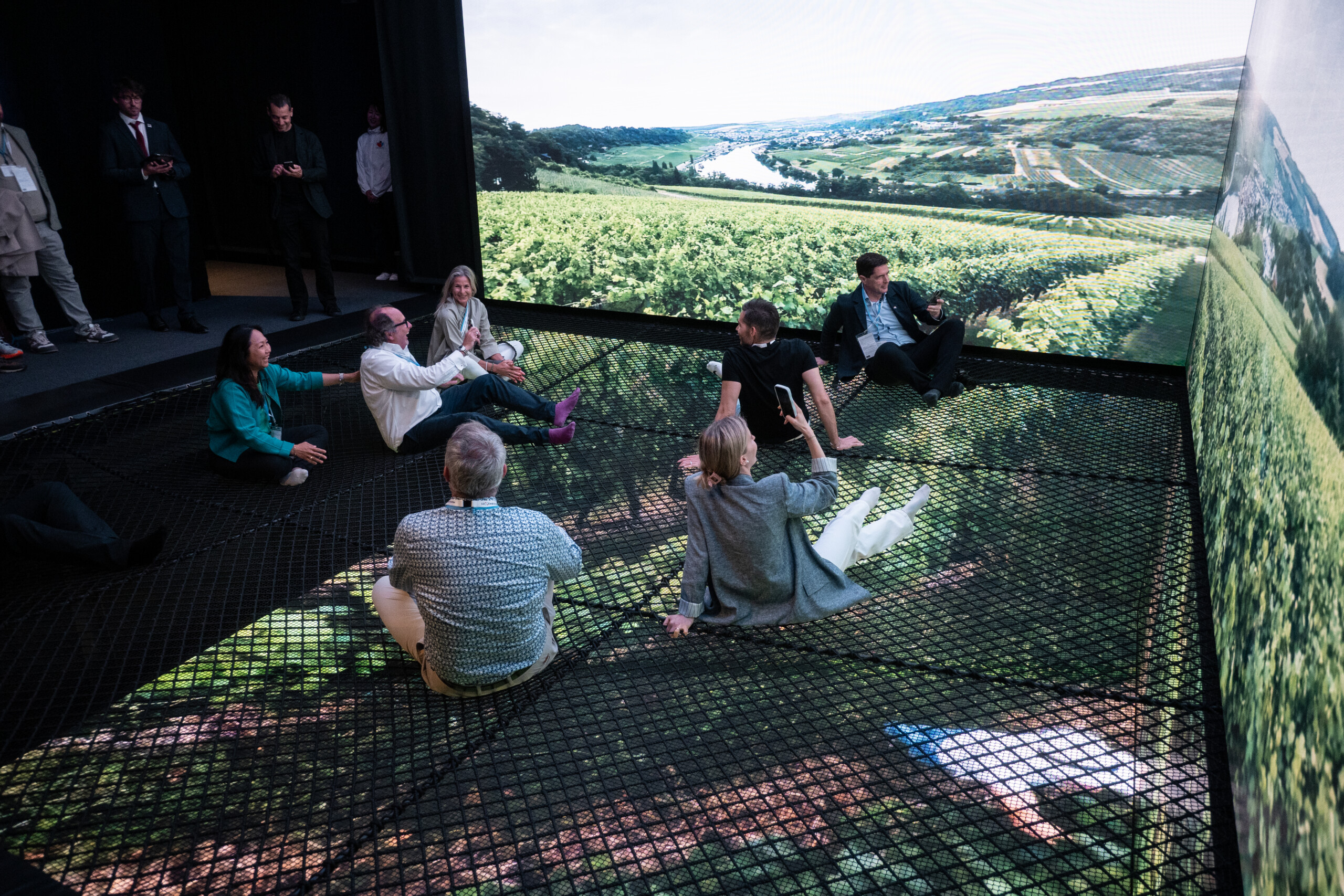 La partie immersive du pavillon du Luxembourg, très appréciée des visiteurs. (crédit : Papilion Productions) 