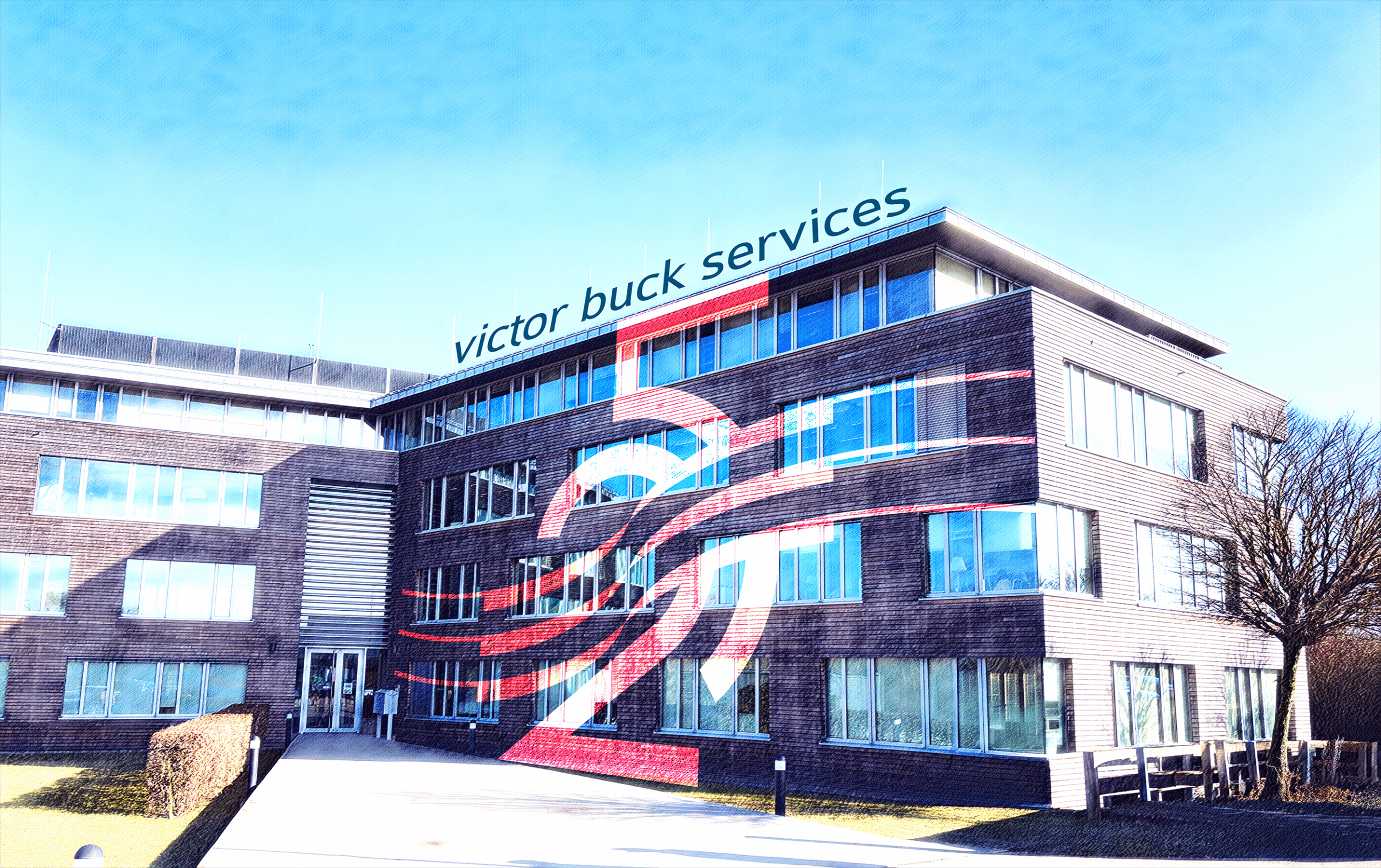 Le siège de Capellen et les sites de production de Bettembourg et Foetz arborent fièrement le logo créé pour les 25 ans de l’entreprise. (crédit : Victor Buck Services)