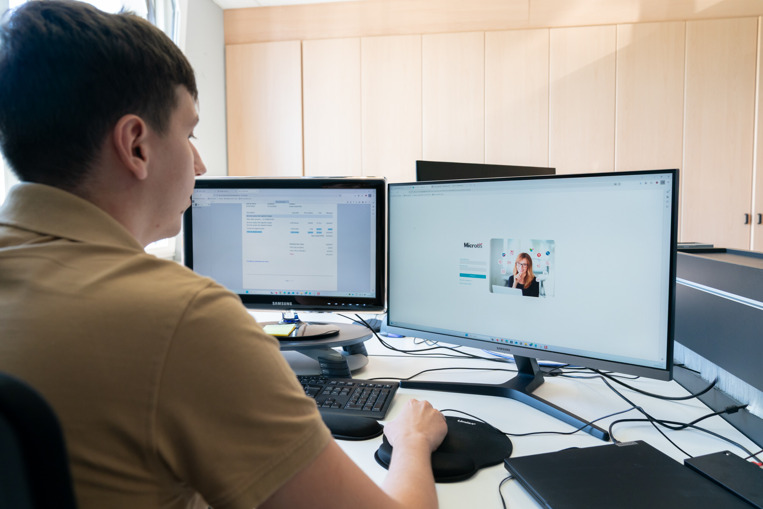 L'outil MyGesper, développé par Microtis, permet à chaque salarié de consulter son planning ainsi que celui de son équipe, les données concernant ses congés, son salaire etc.(crédit : Emmanuel Claude / Focalize)