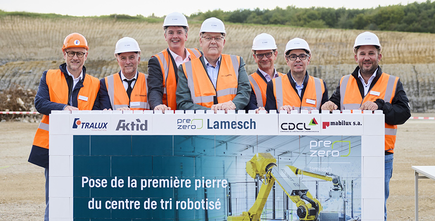 PreZero Lamesch pose la première pierre de son  futur centre de tri nouvelle génération
