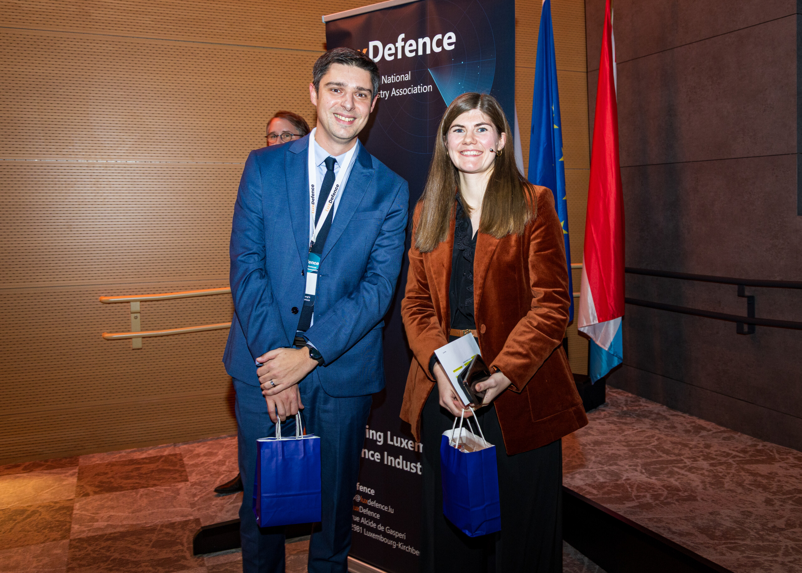 Anthony Villeneuve et Jil Brimaire, écoonomistes à la Chambre de Commerce, ont contribué au rapport stratégique LuxDefence.