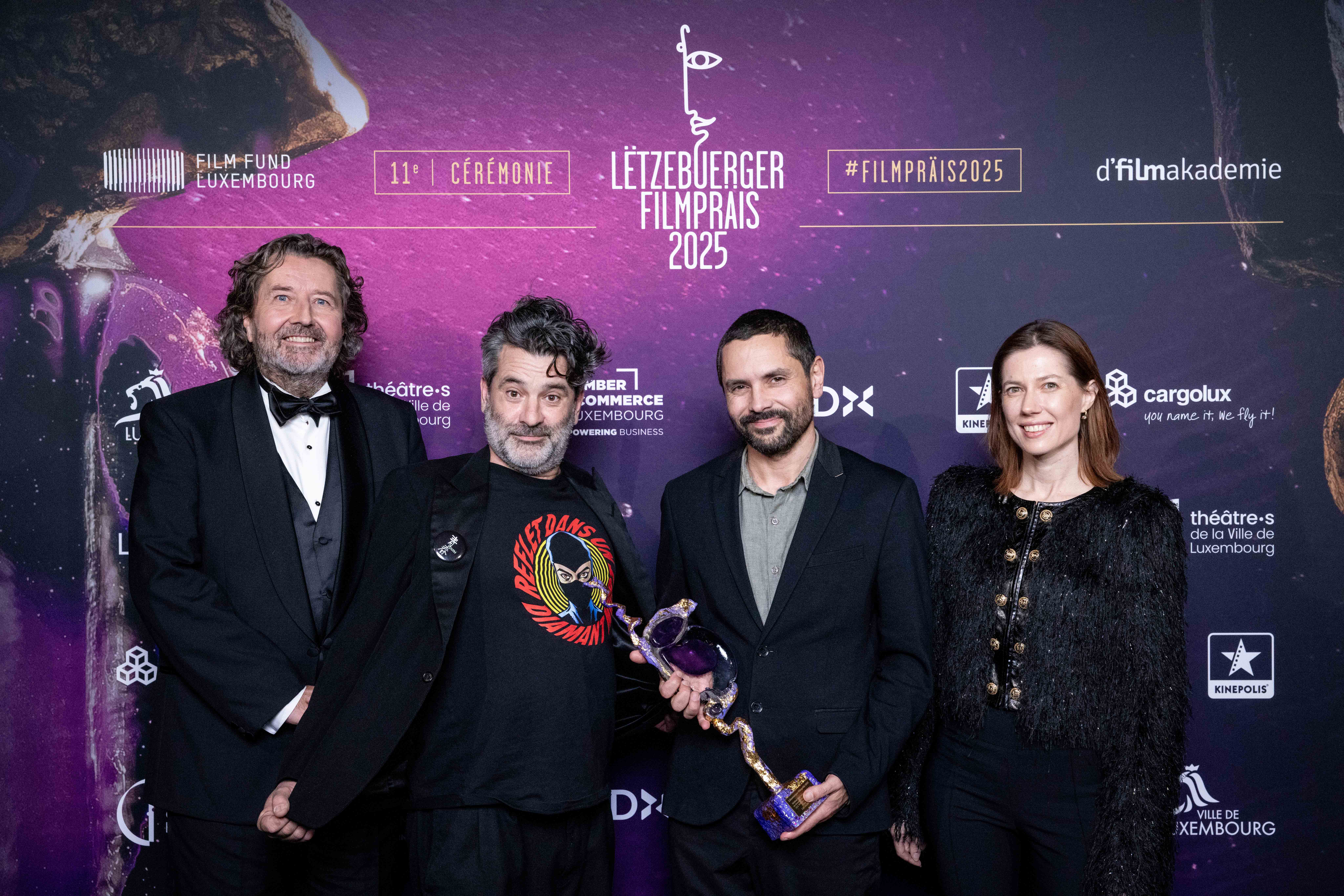 Les lauréats entourés de Bérengère Beffort et Guy Daleiden (crédit: Made Creative)