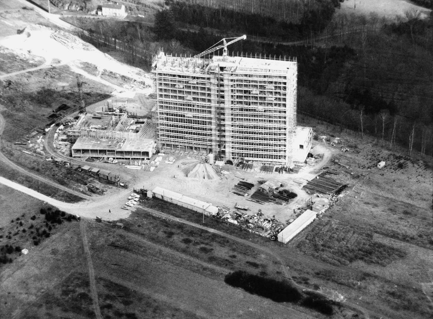 La construction du centre européen au Kirchberg marque un tournant dans l'histoire de l'entreprise (crédit : Perrard)