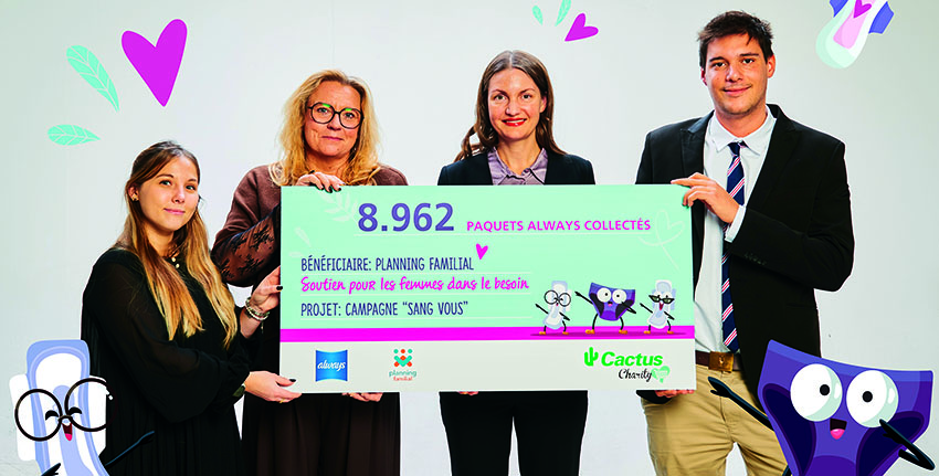 Ensemble contre la précarité menstruelle : Always, Cactus et le Planning  Familial unissent leurs forces