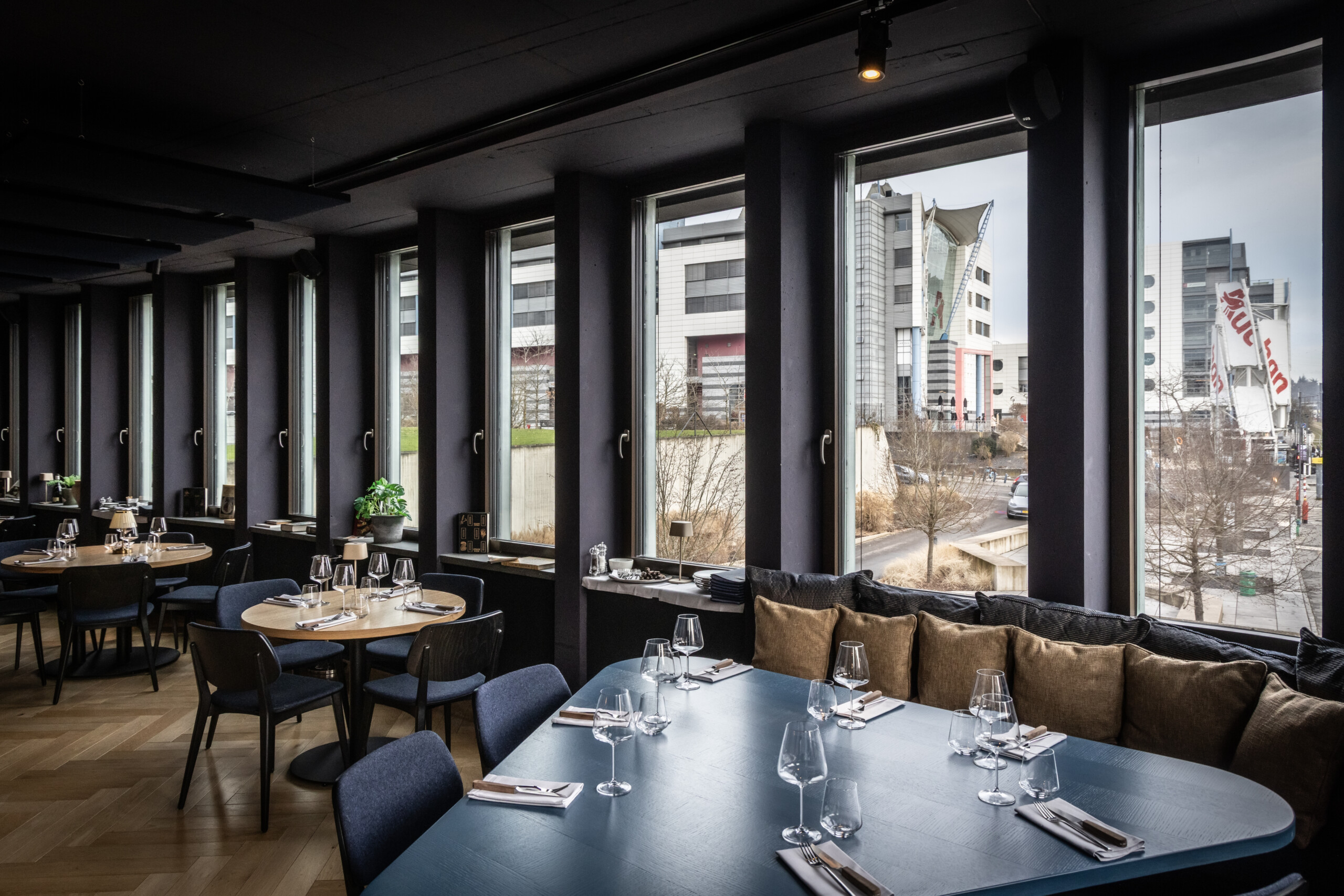 Azur est situé en lieu et place de l'ancien restaurant L'Avenue, à proximité de Auchan Kirchberg (crédit : Laurent Antonelli / Agence Blitz).