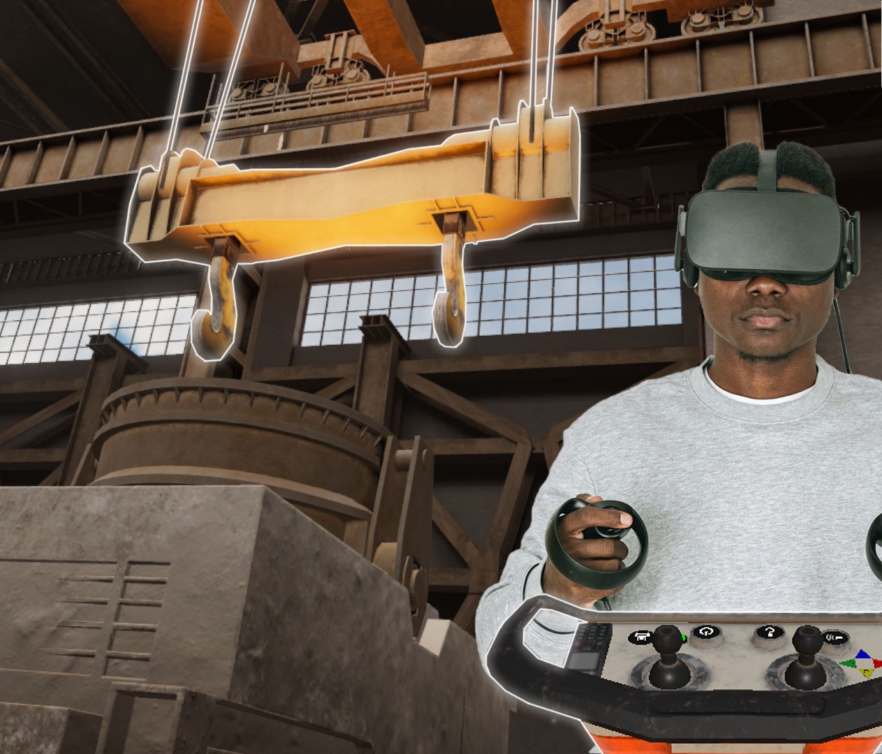 Pour des formations dans l'industrie tout en évitant d'exposer les salariés à des situations dangereuses. (crédit : Virtual Rangers)