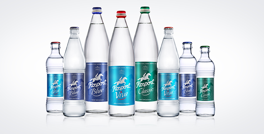 Sources Rosport présente ses nouvelles étiquettes pour bouteilles en  verre : un look familial moderne et facilement reconnaissable