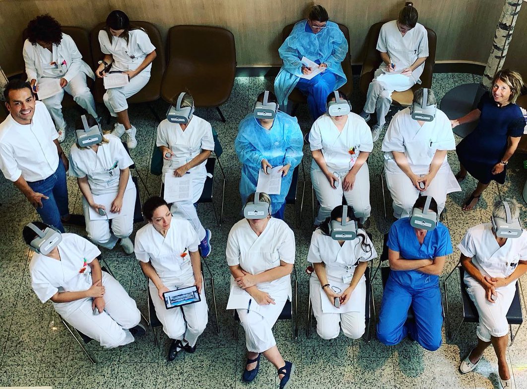Formation de soignants à l’hôpital. (crédit : Virtual Rangers)