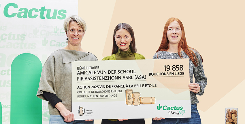 Collecte solidaire de bouchons en liège : Cactus soutient l’ASA lors du GrandFestival des Grands Vins de France Collecte solidaire de bouchons en liège : Cactus soutient l’ASA lors du GrandFestival des Grands Vins de France