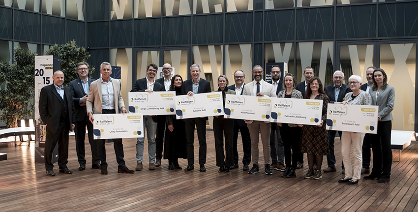 Banque Raiffeisen apporte  un soutien financier à plusieurs  associations luxembourgeoises et  donne un montant global de 30.000 €