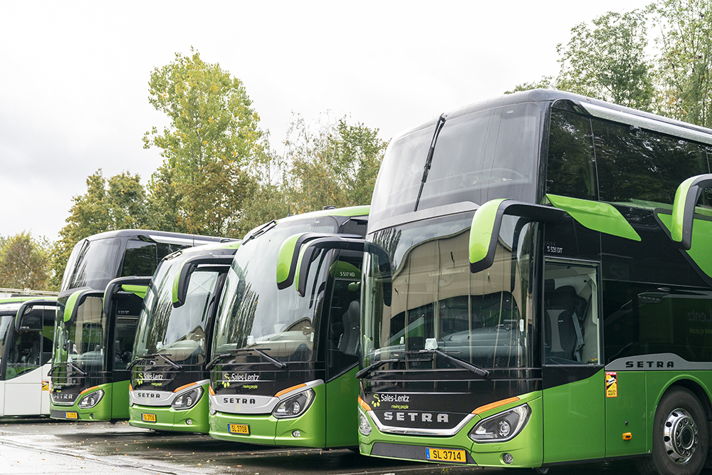 Tous modèles confondus (cars, bus, camionnettes, voitures...), la flotte totalise près de 20 % de véhicules électriques 8crédit Emmanuel Claude / Focalize).