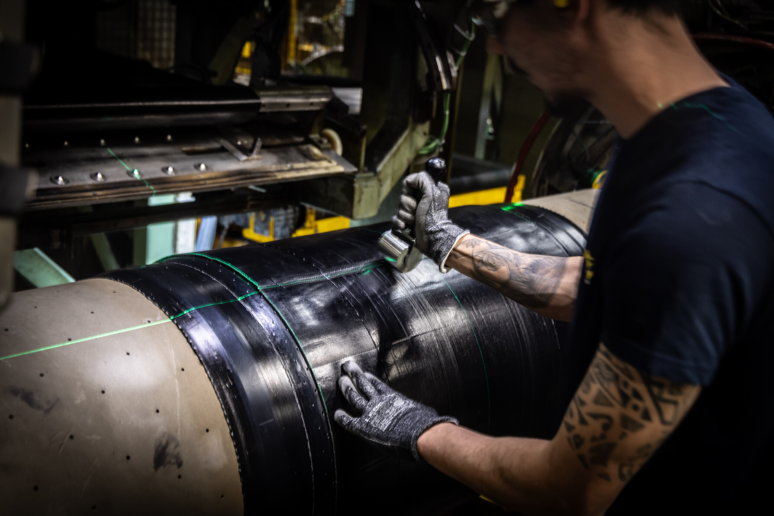 Preuve de sa place stratégique dans le groupe, le site luxembourgeois a développé et produit la dernière génération de pneumatiques pour camions (crédit : Laurent Antonelli / agence Blitz).