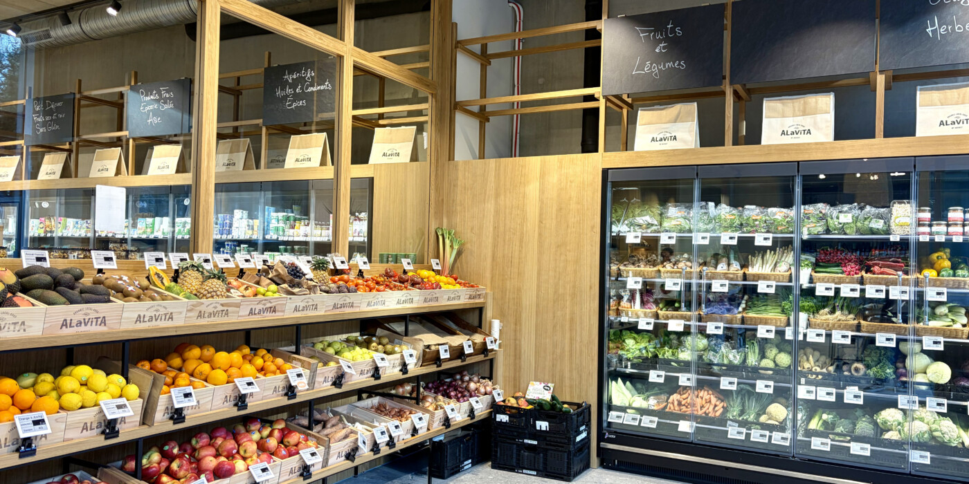 Rayon fruits et légumes du magasin Alavita de Bridel