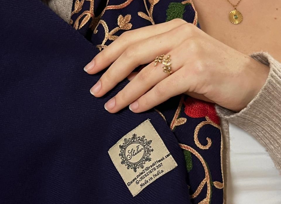 Etiquette "made in India" sur un vêtement Shaleen