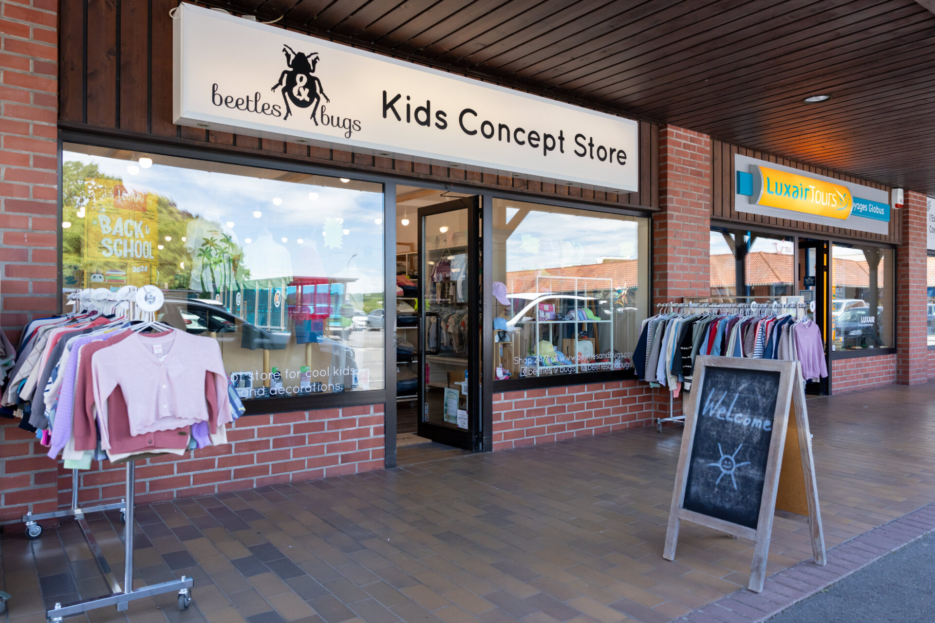 La boutique Beetles and Bugs est située dans le centre commercial Les Arcades à Niederanven (crédit : Emmanuel Claude / Focalize)