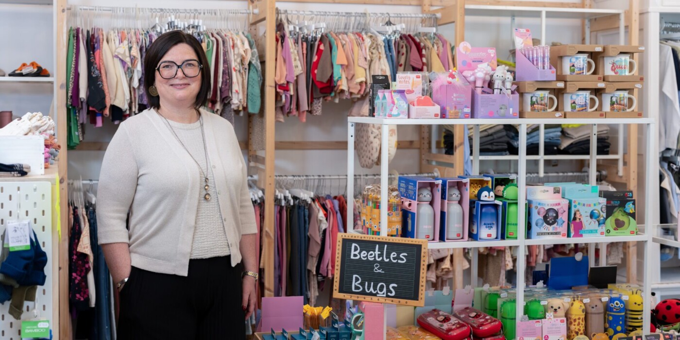 Isabelle Mertes dans son magasin Beetles and bugs de Niederanven.
