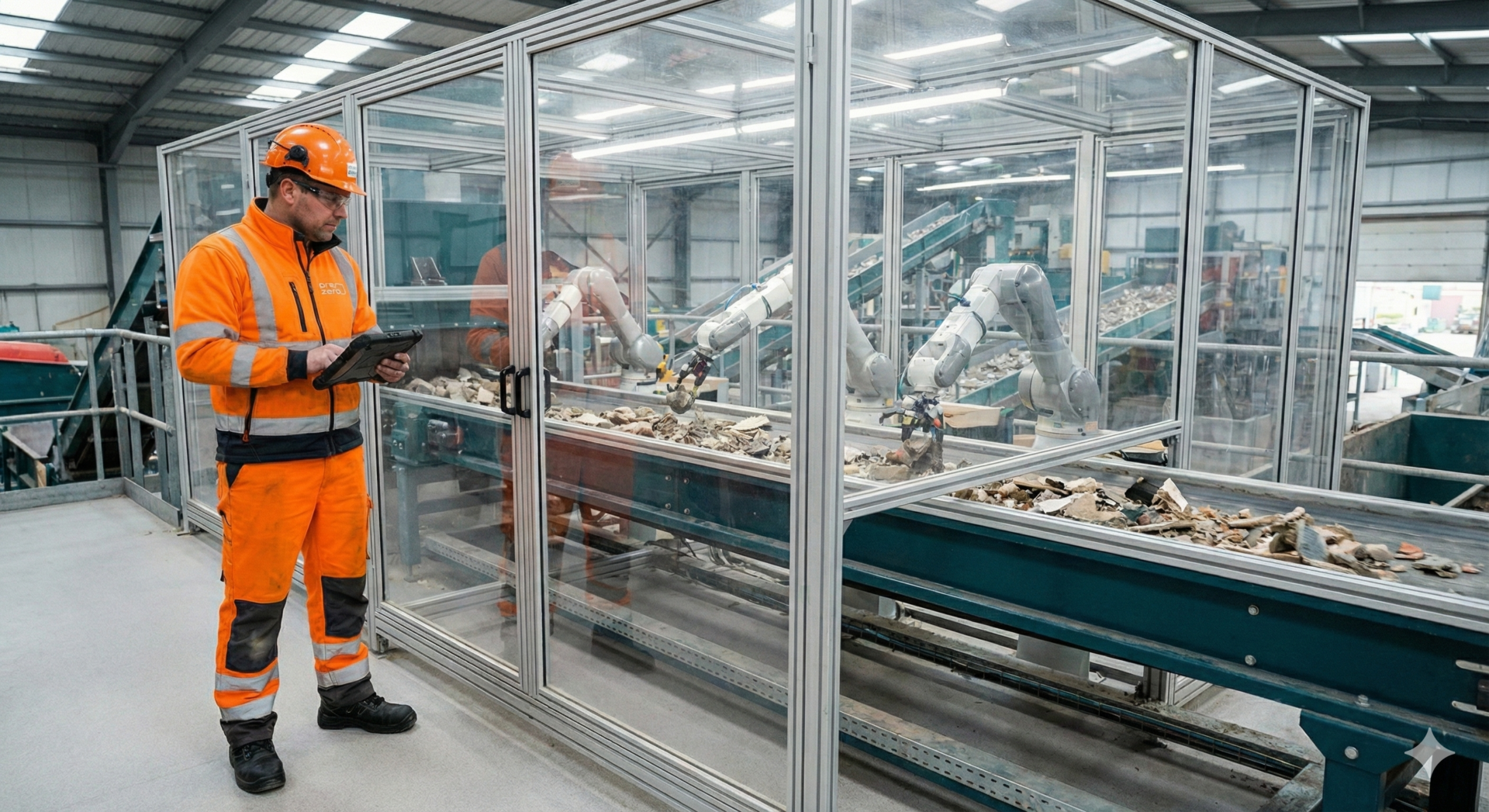 PreZero Lamesch équipe son centre de tri de Bettembourg des technologies les plus récentes (IA, caméras intelligentes,
robots…) pour améliorer considérablement le taux de valorisation des déchets qui lui sont confiés. (crédit : PreZero Lamesch)
