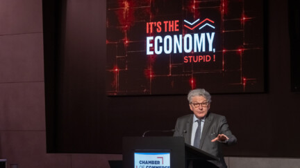 Thierry Breton, ancien commissaire européen au Marché intérieur figurait parmi les invités de cette deuxième édition du forum économique de rentrée « It’s the economy, stupid! » (crédit: Michel Zavagno / Agence Blitz) It’s the Economy, stupid ! Quand réformer pose questions