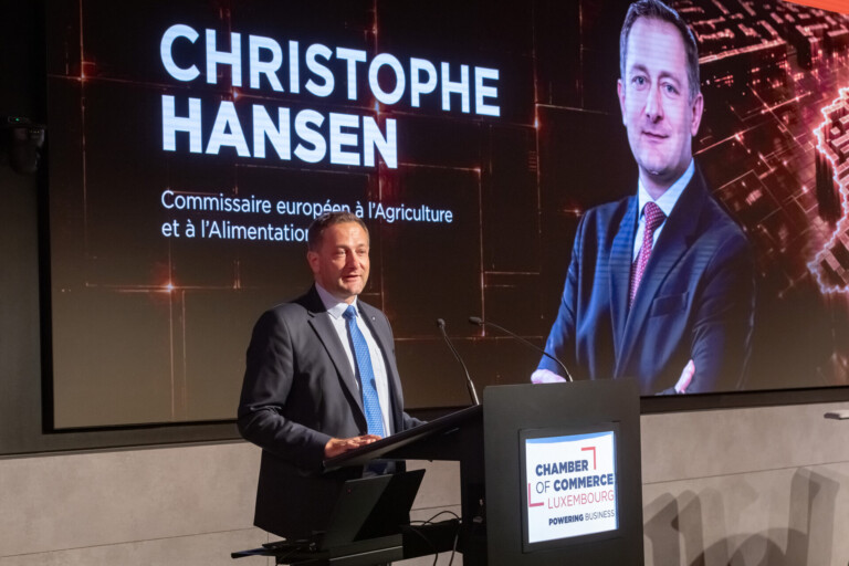 La dernière partie de la journée a élargi la réflexion au niveau européen avec Christophe Hansen, commissaire européen à l’Agriculture et à l’Alimentation (crédit: Michel Zavagno / Agence Blitz)